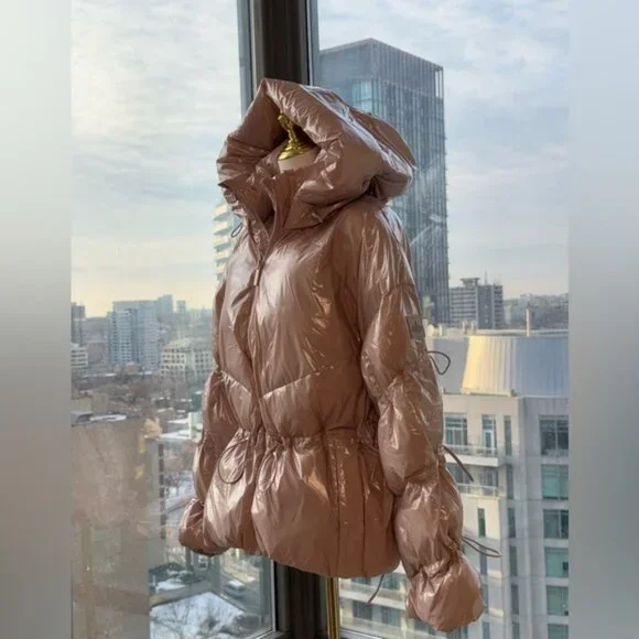 🆕 ALO YOGA 🧿 NWOT Stunner Puffer Jacket, Dusty Rose - Sz L / US 12 - 14 - Picture 8 of 15